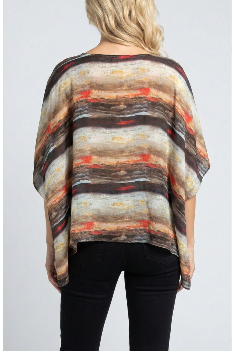 Print Dolman Sleeve Top, Alternate, color, BROWN MULTI