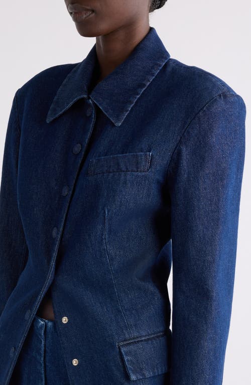 Shop Dries Van Noten Fitted Denim Jacket In Blue