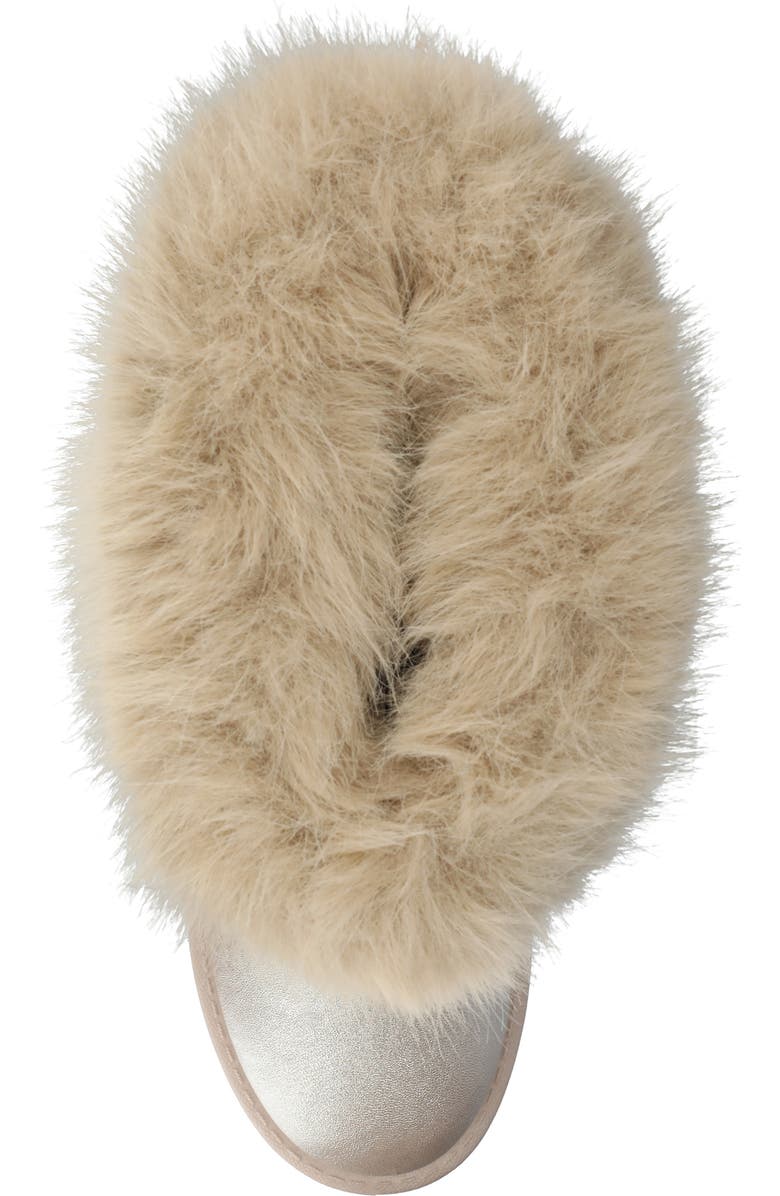 Journee Collection Shanay Faux Fur Boot, Alternate, color, Champagne