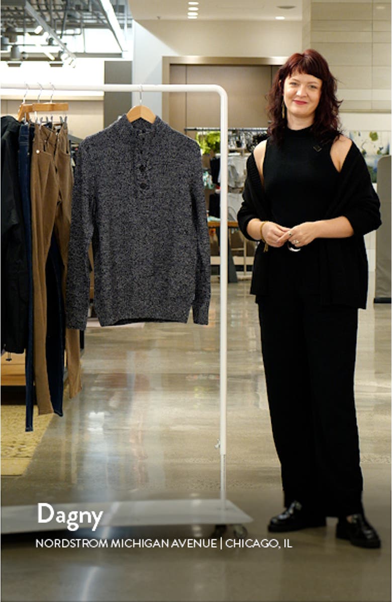 Sid Half Zip Wool & Cotton Sweater, sales video thumbnail