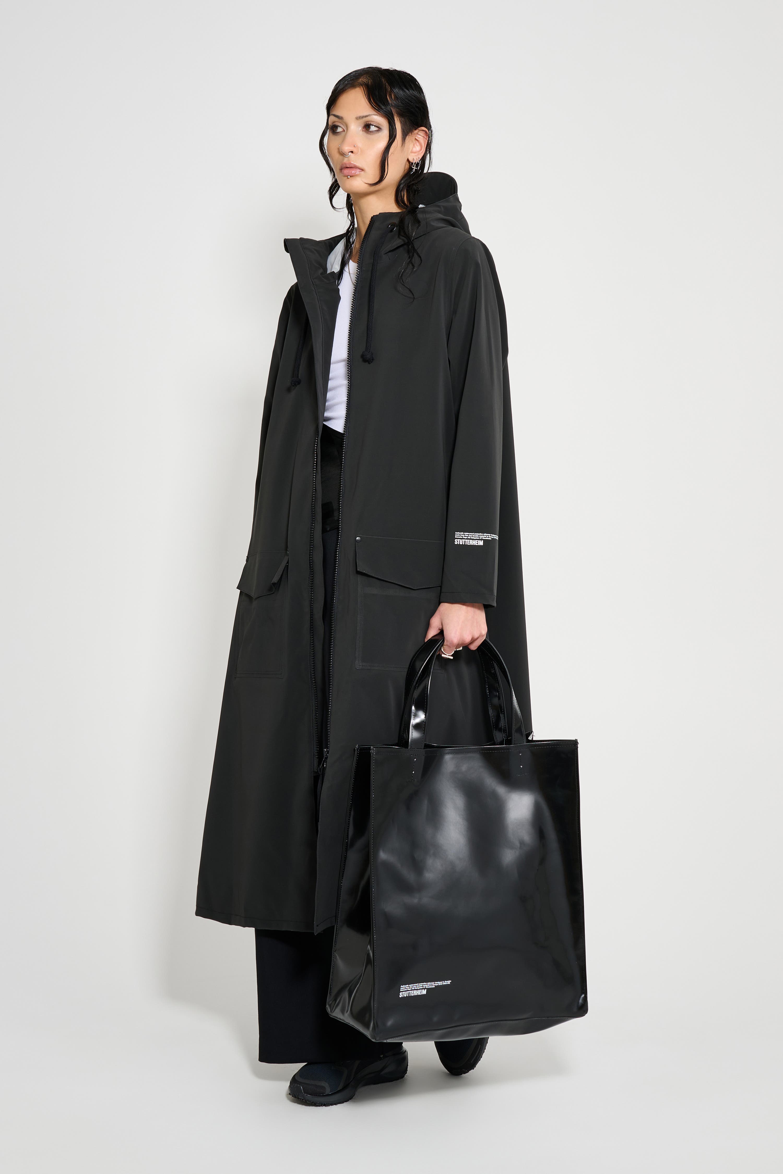 Mosebacke Long Patch Matte Raincoat (Women) | Nordstrom
