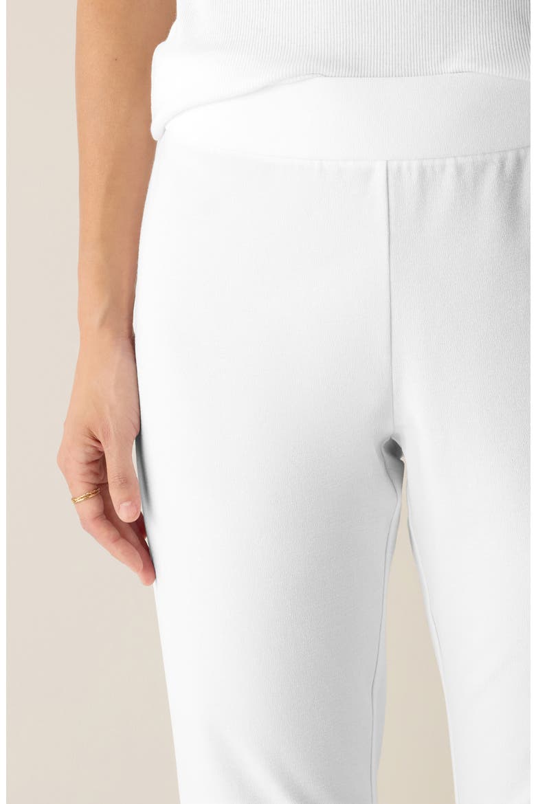 Slit Back Slim Crop Pants, Alternate, color, WHITE