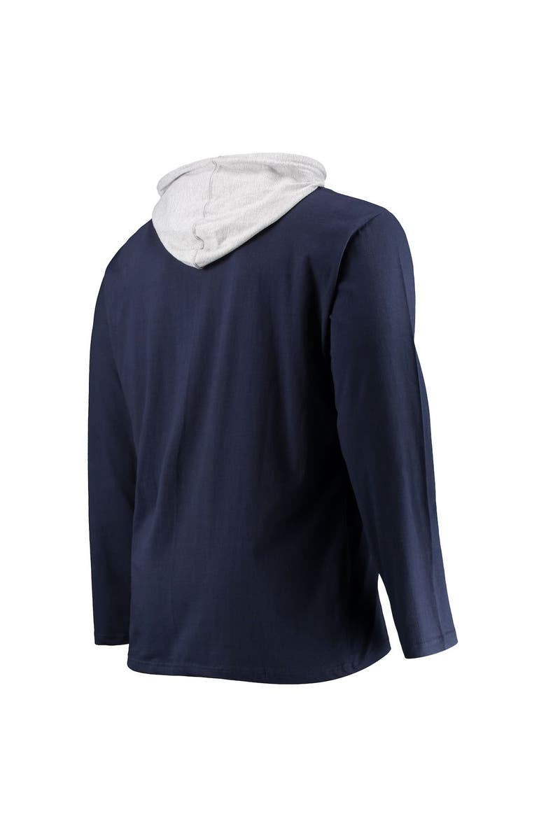 FANATICS Men's Fanatics Branded Navy New England Patriots Big & Tall Logo Hoodie Long Sleeve T-Shirt, Alternate, color, Navy