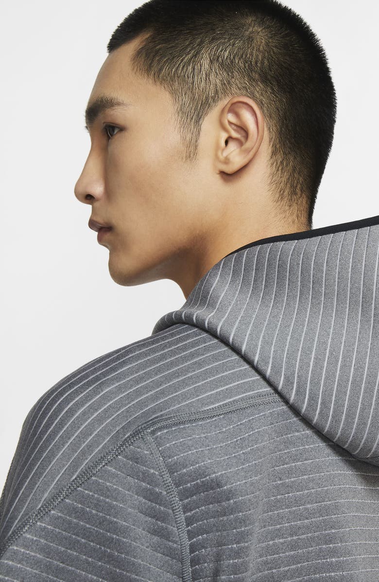 Nike Pro Hooded Half Zip Spacer Knit Shirt, Alternate, color,