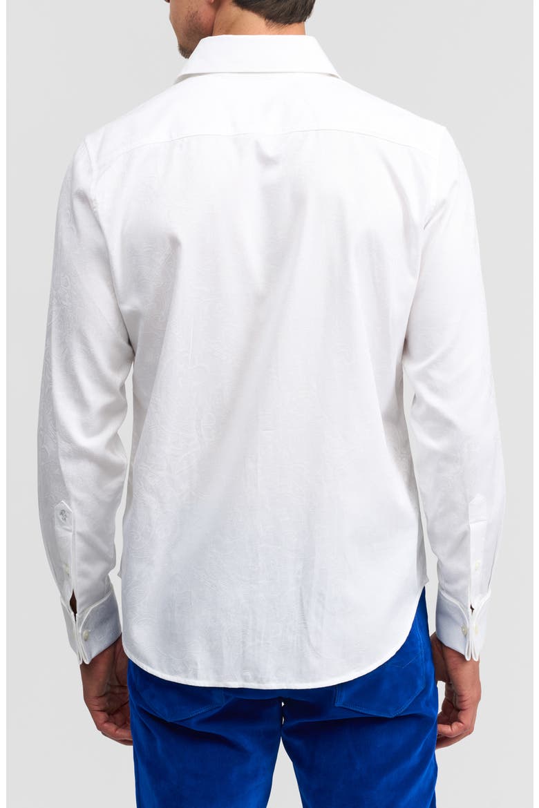 Waycross Jacquard Button-Up Shirt, Alternate, color, WHITE