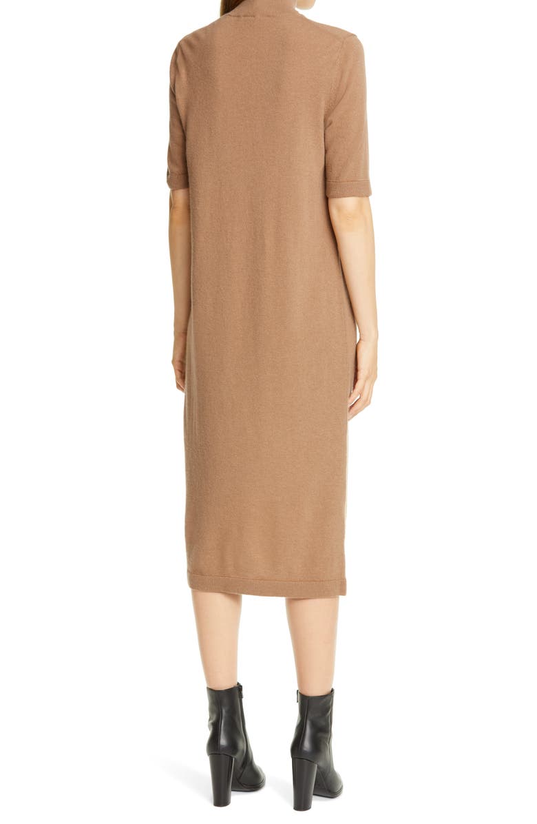 Lafayette 148 New York Turtleneck Wool & Cashmere Midi Sweater Dress, Alternate, color,