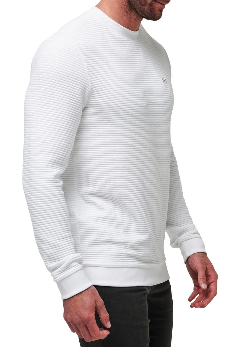 Thick as Thieves Rib Crewneck Sweatshirt, Alternate, color, WHITE