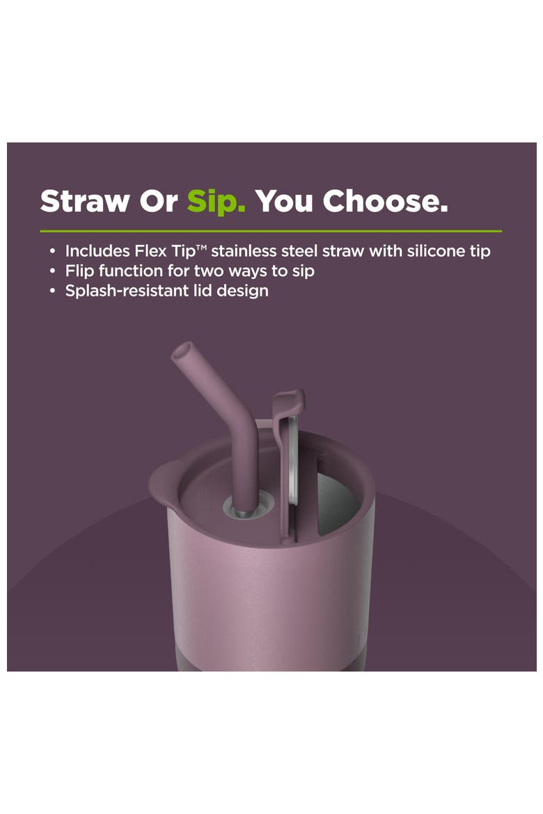 26oz Rise Insulated Tumbler with Straw Lid, Alternate, color, Dusty Orchid
