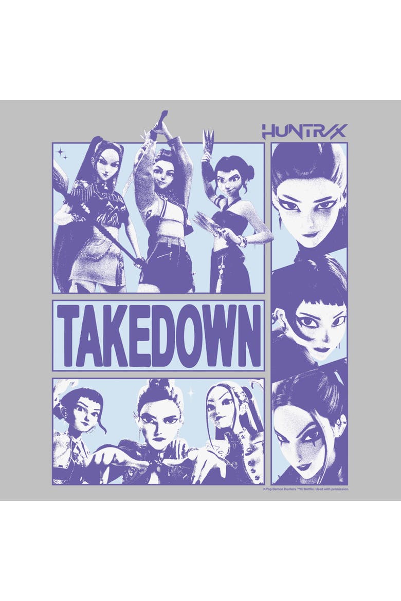 Women's KPop Demon Hunters Takedown Huntrix Logo  Graphic T-Shirt, Alternate, color, Athletic Heather