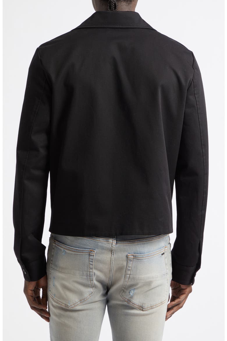 Script Collar Cotton Jacket, Main, color, BLACK