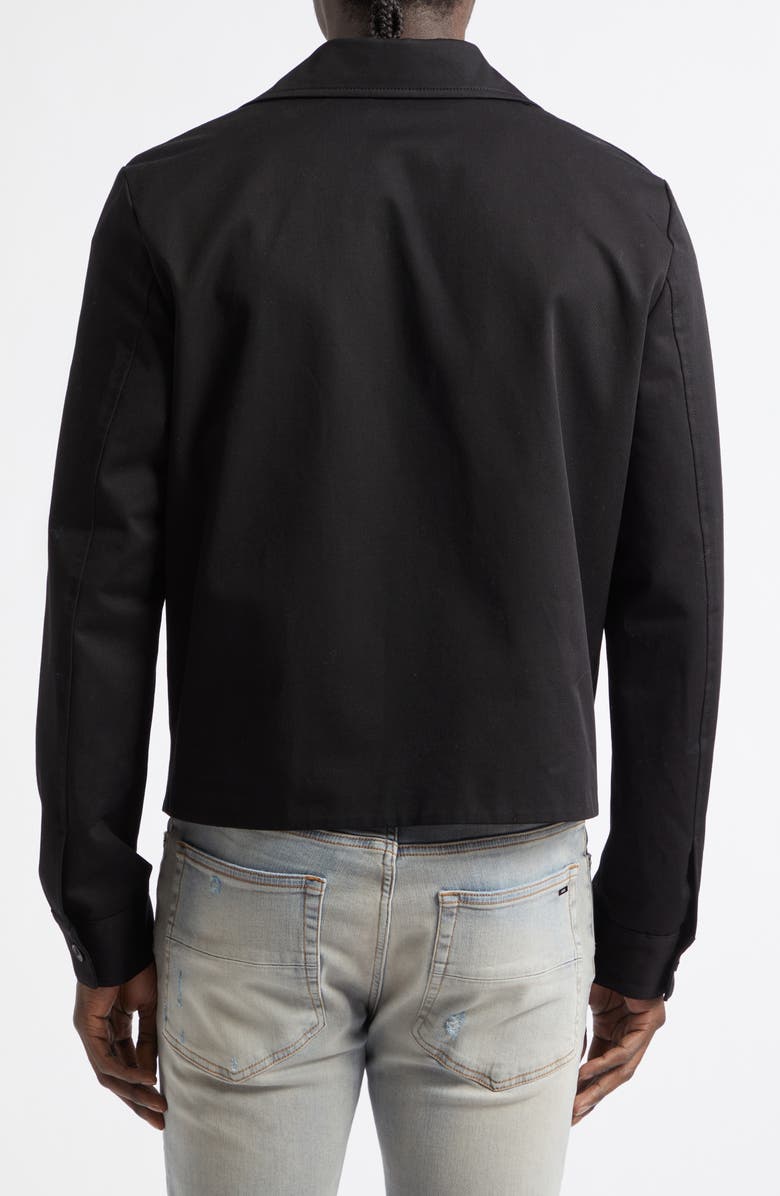 AMIRI Script Collar Cotton Jacket, Main, color, Black