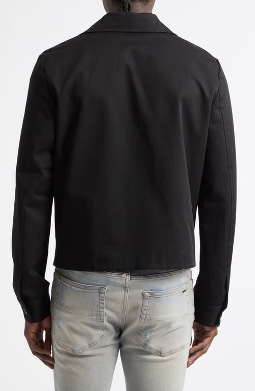 Amiri Script Collar Cotton Jacket In Black
