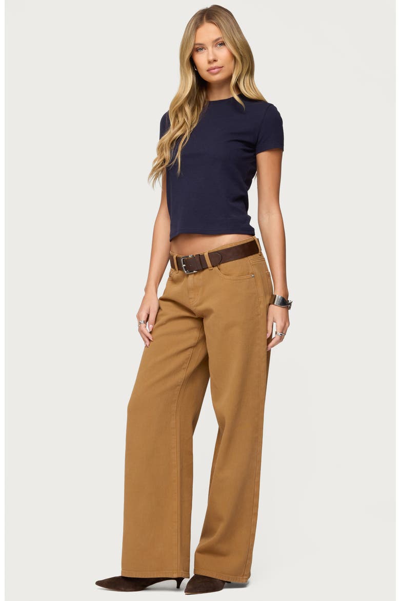 Natalie Stretch Cotton T-Shirt, Alternate, color, NAVY