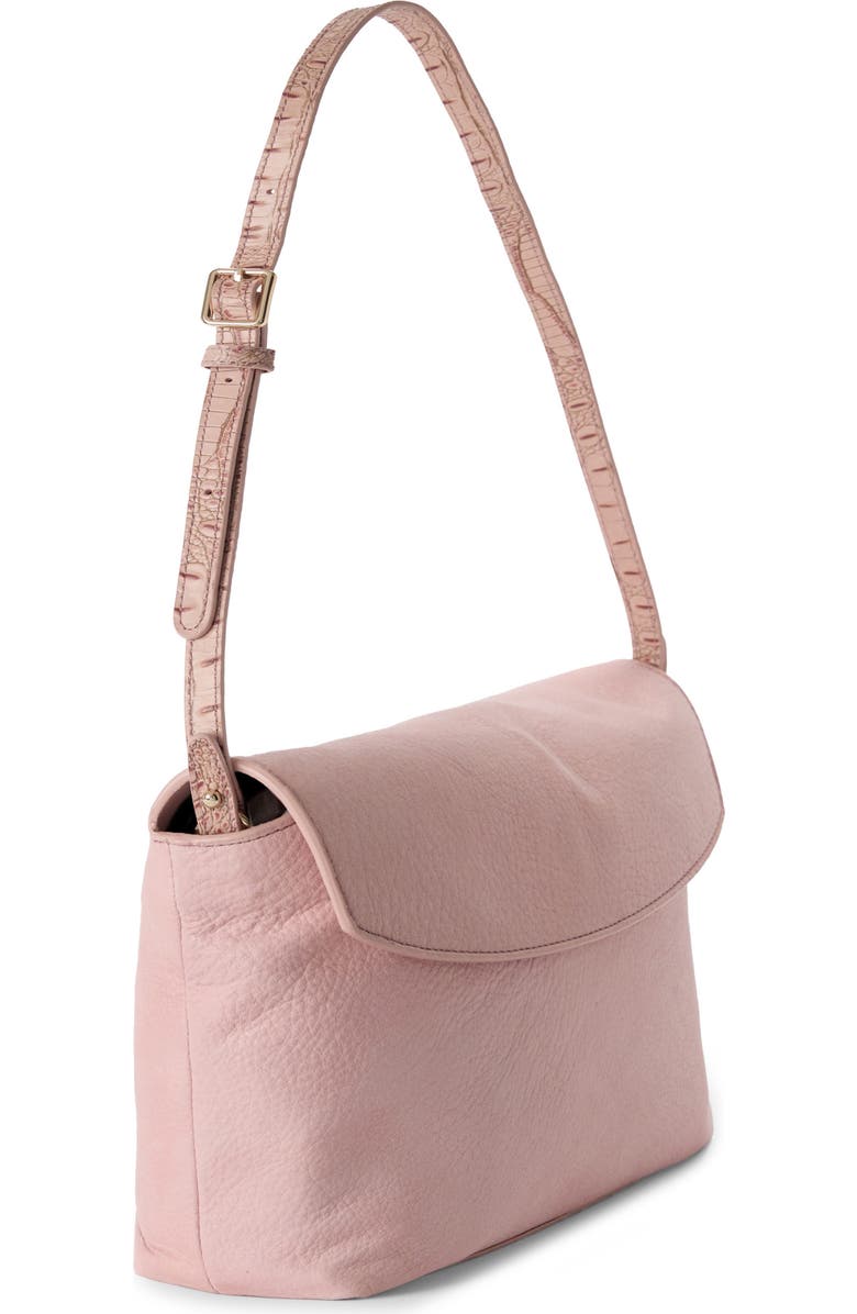 Brahmin Kalina Leather Clutch, Alternate, color, Blush