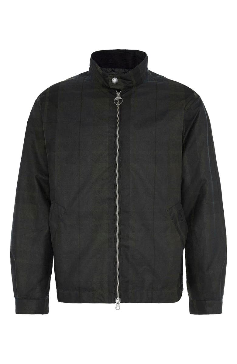 Barbour Check Harrington Waxed Cotton Jacket, Alternate, color, 