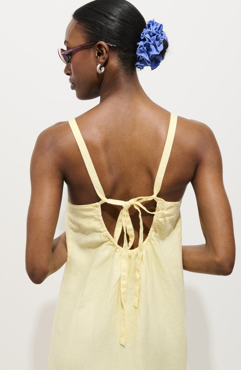 Alex Mill Maria Sleeveless Linen Midi Dress, Alternate, color, Double Cream