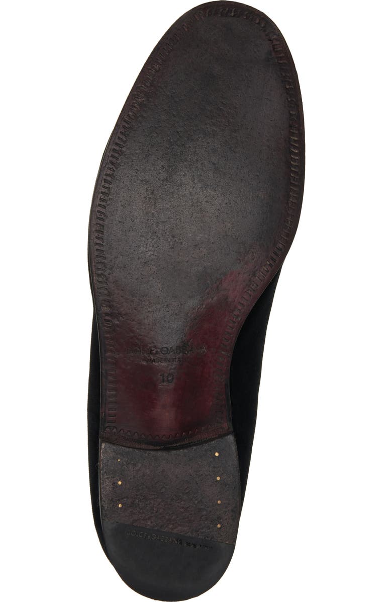 Dolce&Gabbana Leonardo Velvet Loafer, Alternate, color, 80999 Black