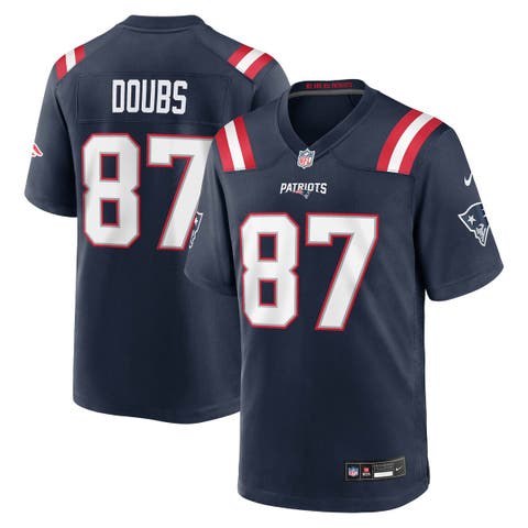 Men's Nike Romeo Doubs Navy New England Patriots Game Jersey