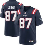 Nike Men's Nike Romeo Doubs Navy New England Patriots Game Jersey