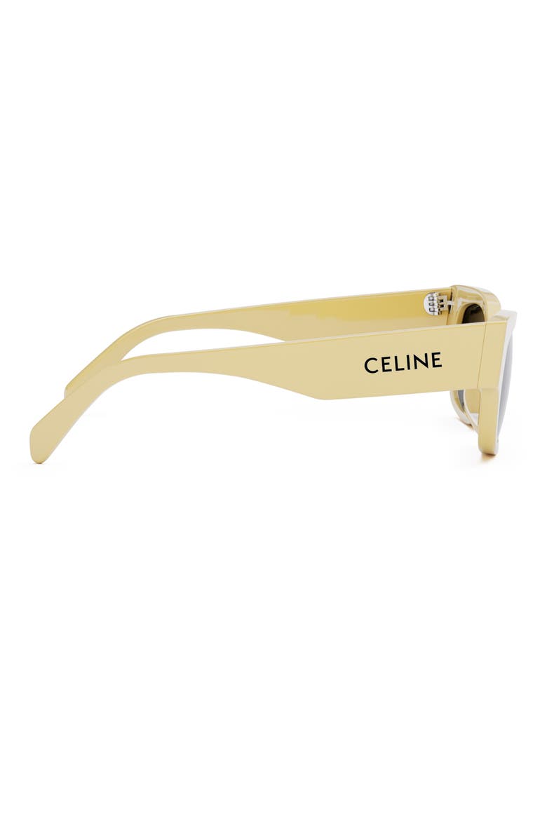 Monochroms 54mm Cat Eye Sunglasses, Alternate, color, SHINY YELLOW / SMOKE