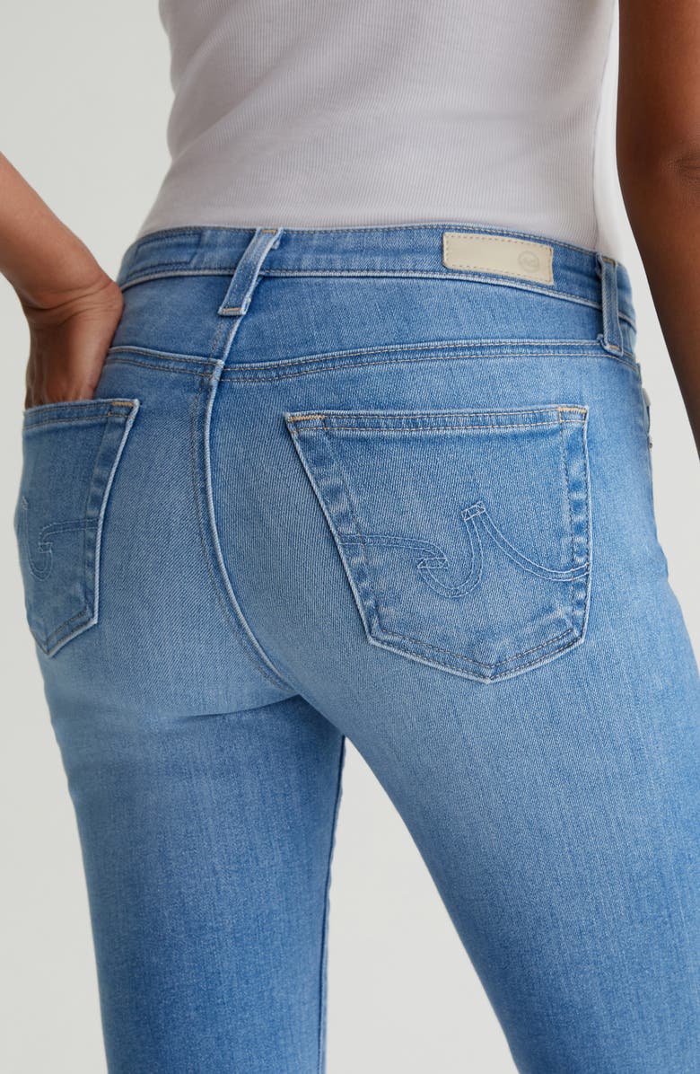 AG Angel Raw Hem Low Rise Bootcut Jeans, Alternate, color,
