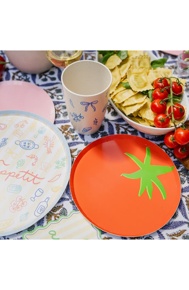 Jollity & Co. Le Dinner Tomato Dessert Plates, Alternate, color, Assorted Pre-Pack