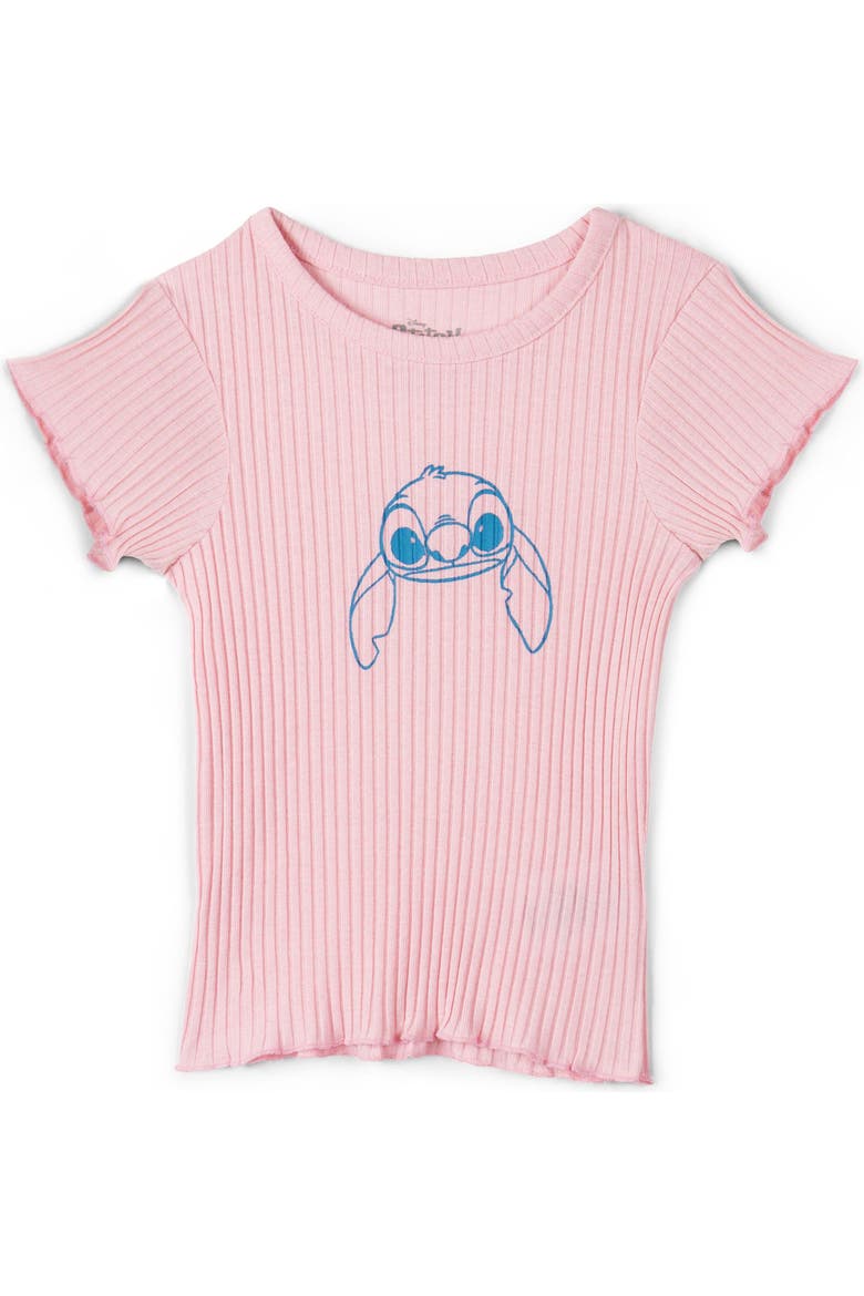 Lilo & Stitch Sweatshirt Tee and Shorts Set, Alternate, color, Stitch Blue Pink