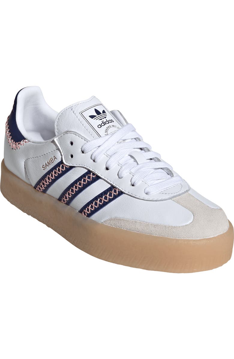 adidas Kids' Sambae Sneaker, Main, color, Off White/ Blush Pink/ Gum 3