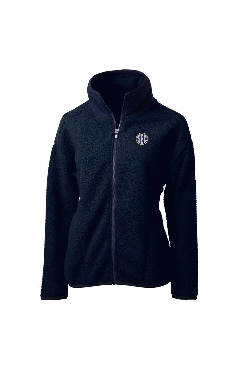 Cutter & Buck Women's Cutter & Buck Navy SEC Gear Cascade Eco Sherpa Fleece Full-Zip Jacket, Alternate, color,