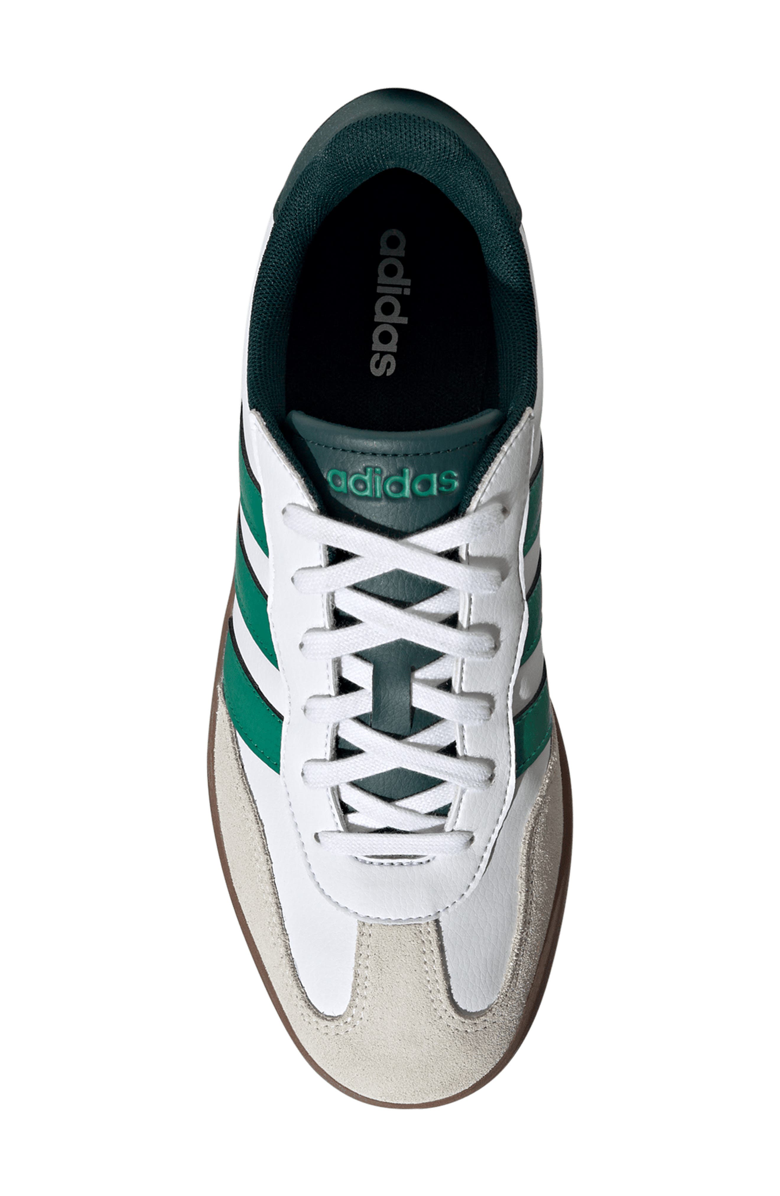 adidas Barreda Low Lace Sneaker, Alternate, color, White/ Green/ Aurora Ivy