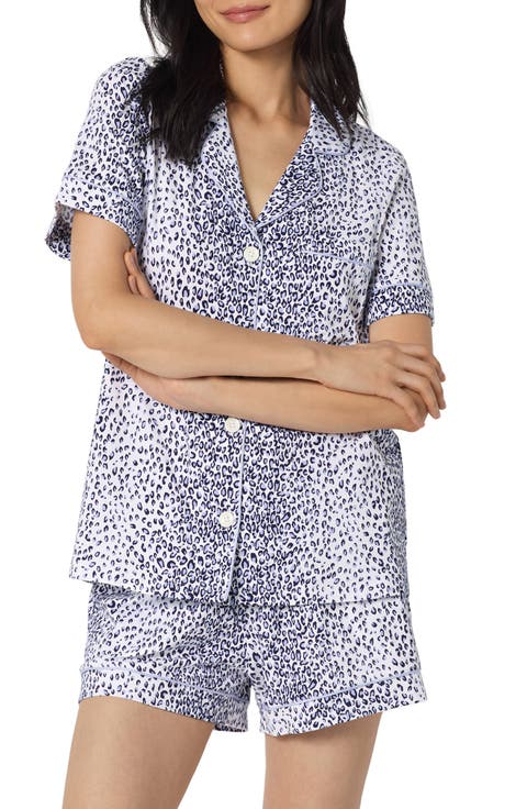 Print Stretch Organic Cotton Short Pajamas