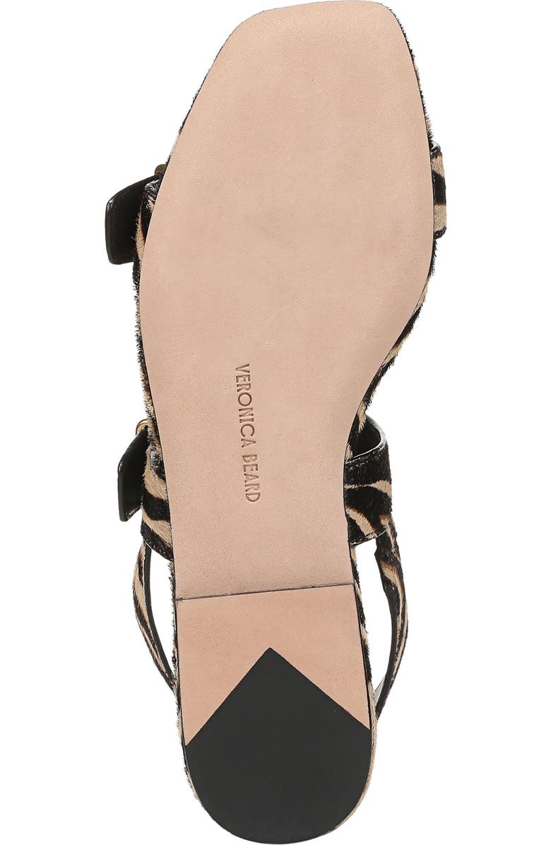 Veronica Beard Maglio-2 Genuine Calf Hair Sandal, Alternate, color, Ziger Brown Leather