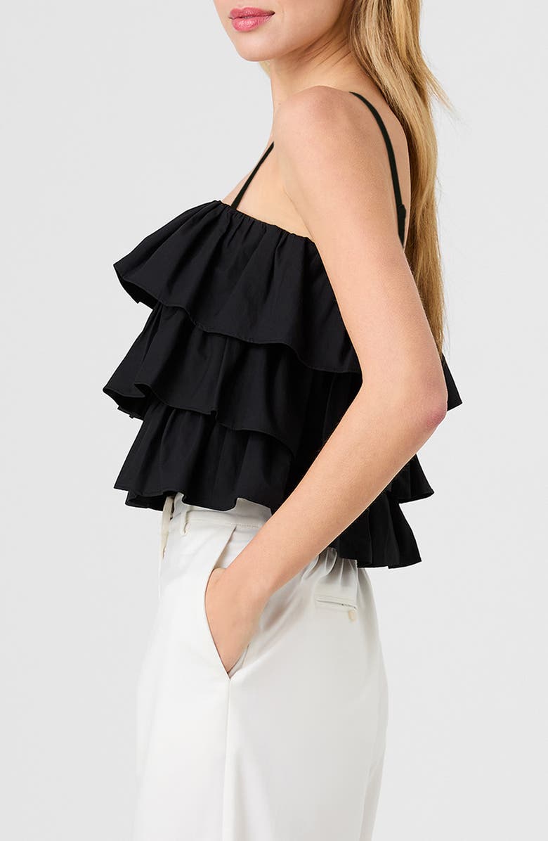 French Connection Aimee Ruffle Cotton Camisole, Alternate, color,