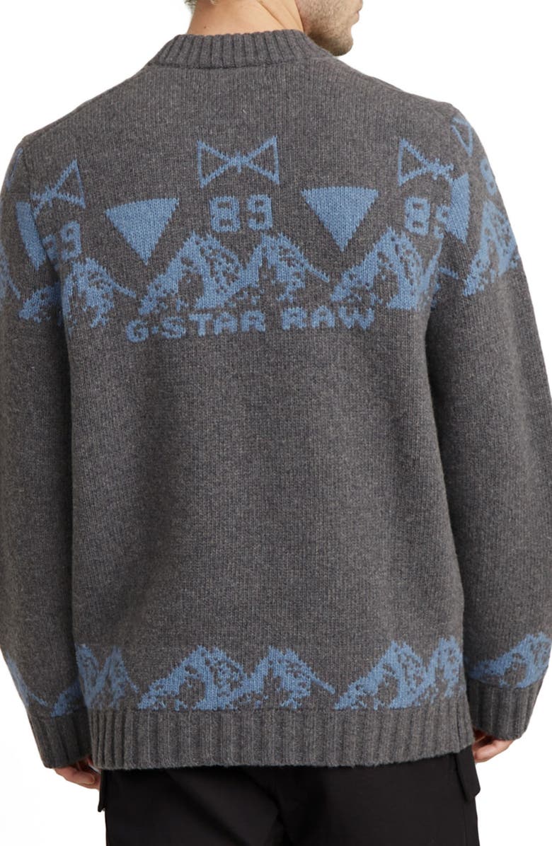 G-STAR Fair Isle Wool Blend Sweater, Alternate, color, 