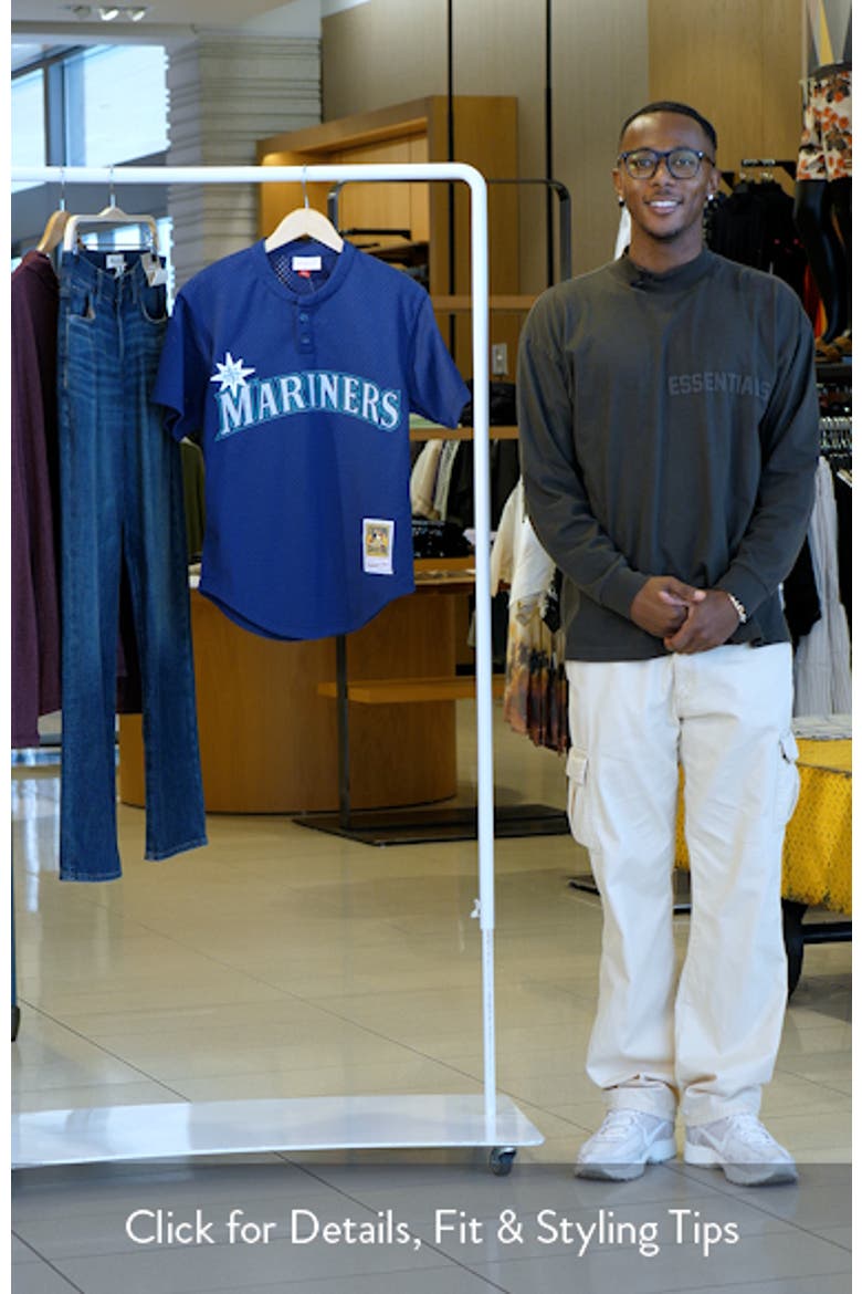 Men's Mitchell & Ness Ken Griffey Jr. Navy Seattle Mariners Cooperstown Collection Mesh Batting Practice Jersey video
