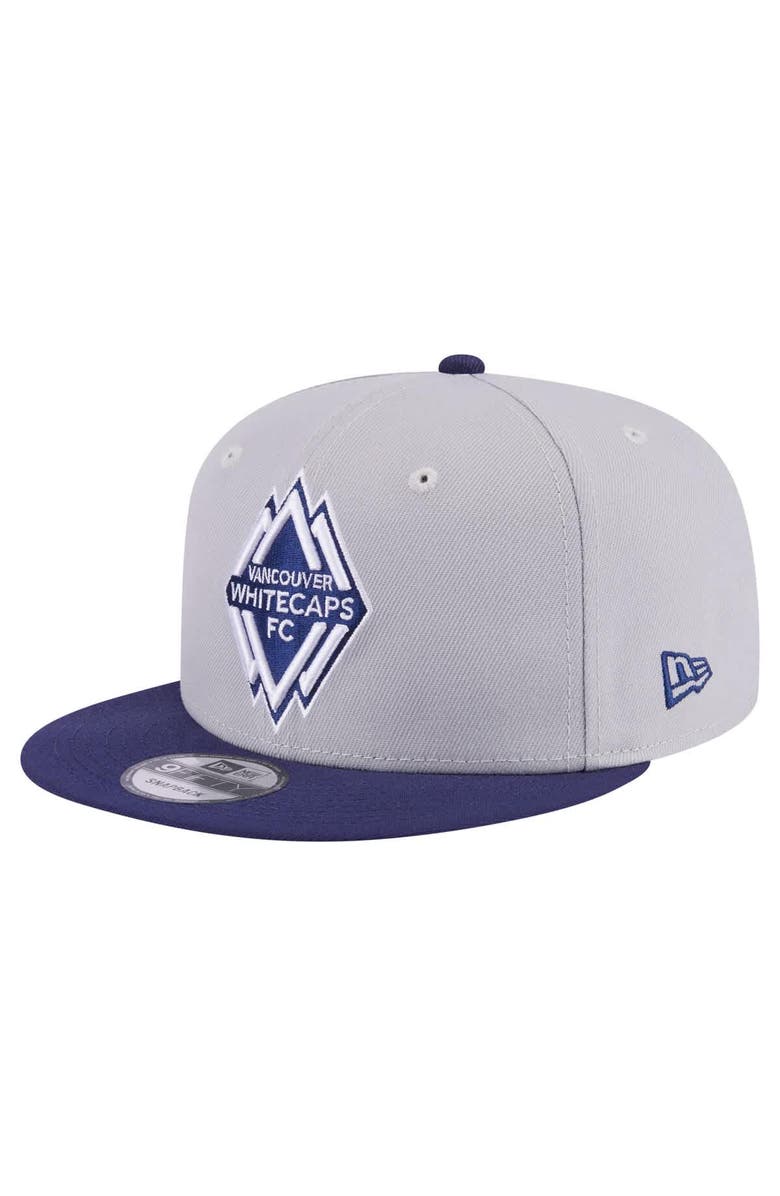 New Era Men's New Era Gray Vancouver Whitecaps FC Color Pack Two-Tone 9FIFTY Snapback Hat, Main, color, Gray