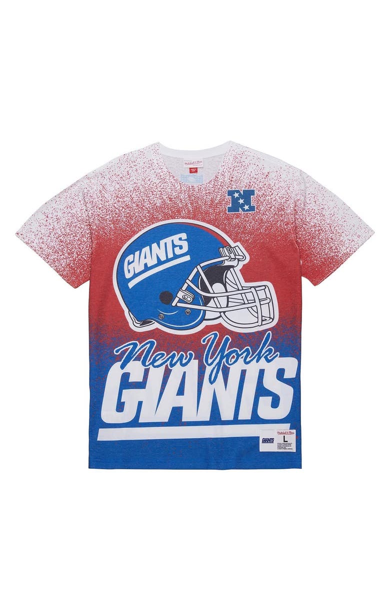 Mitchell & Ness Men's Mitchell & Ness White New York Giants Team Burst Vintage Logo T-Shirt, Alternate, color, White