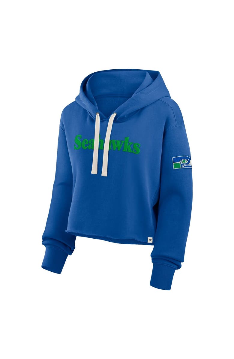 FANATICS Women's Fanatics Royal Seattle Seahawks Oversized Hometown Heritage Cropped Hoodie, Alternate, color, Royal