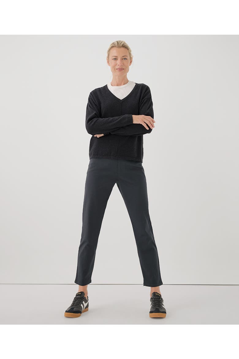 Organic Stretch Twill Denim Slim Straight Pant, Alternate, color, Storm