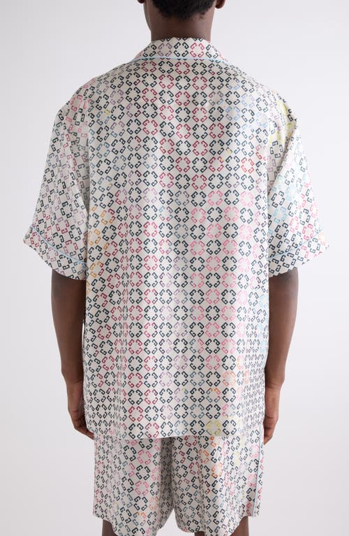 Givenchy Men's Multicolor Monogram Pajama Shirt In Neutral