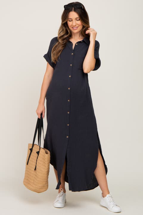 Button Down Midi Dress