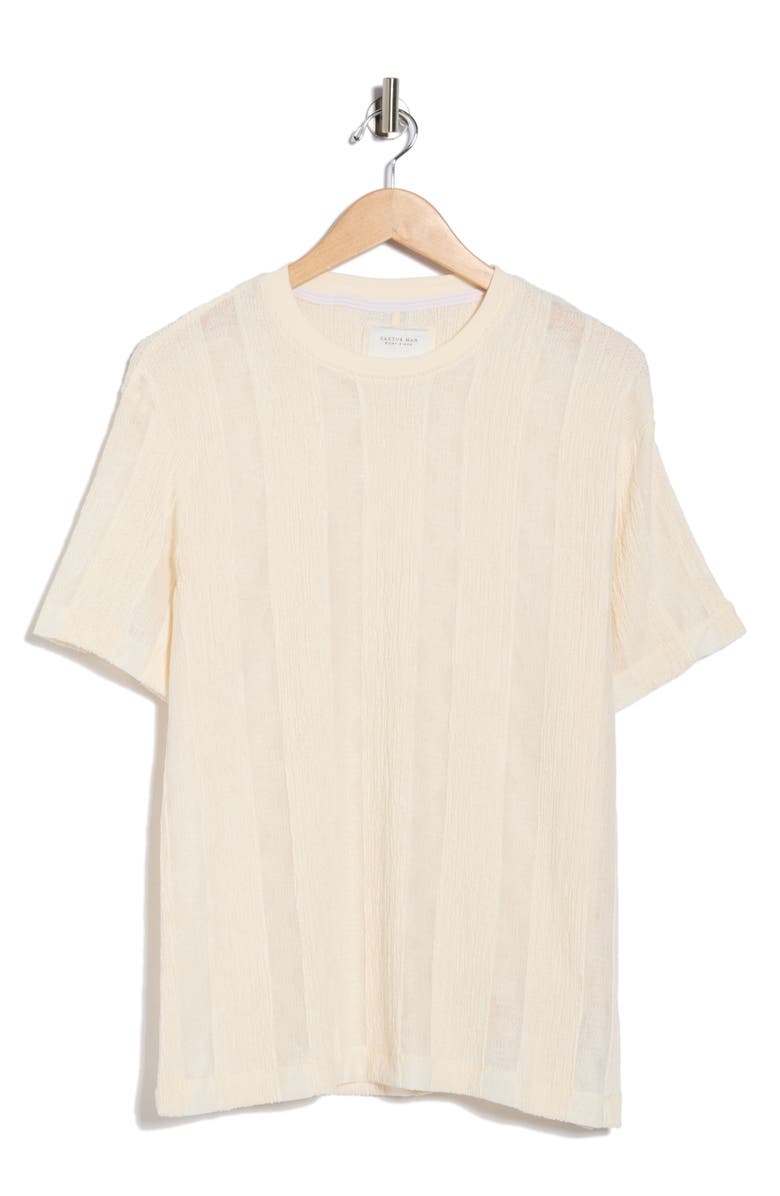 Cactus Man Vertical Stripe Knit T-Shirt, Alternate, color, Ivory