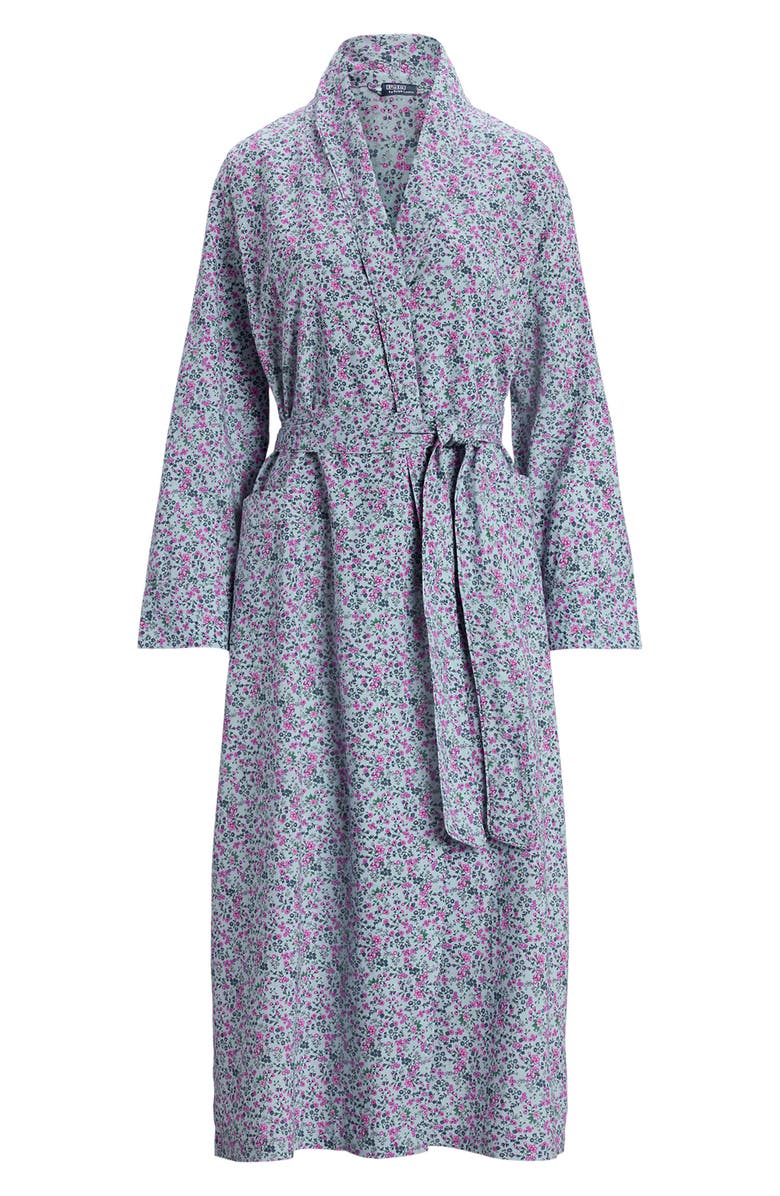 Polo Ralph Lauren Floral Cotton Long Robe, Alternate, color, Petite Floral