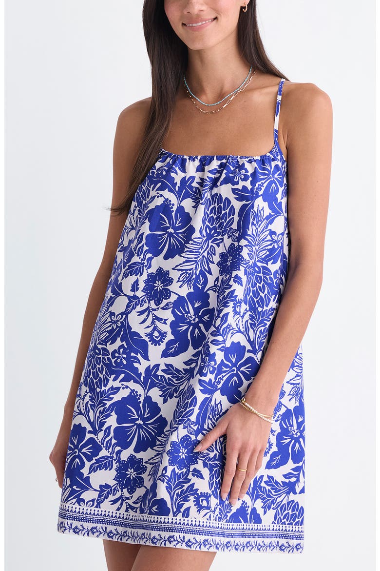 Floral Cotton Blend Cover-Up Dress, Alternate, color, PARADISE PRINT WHITE