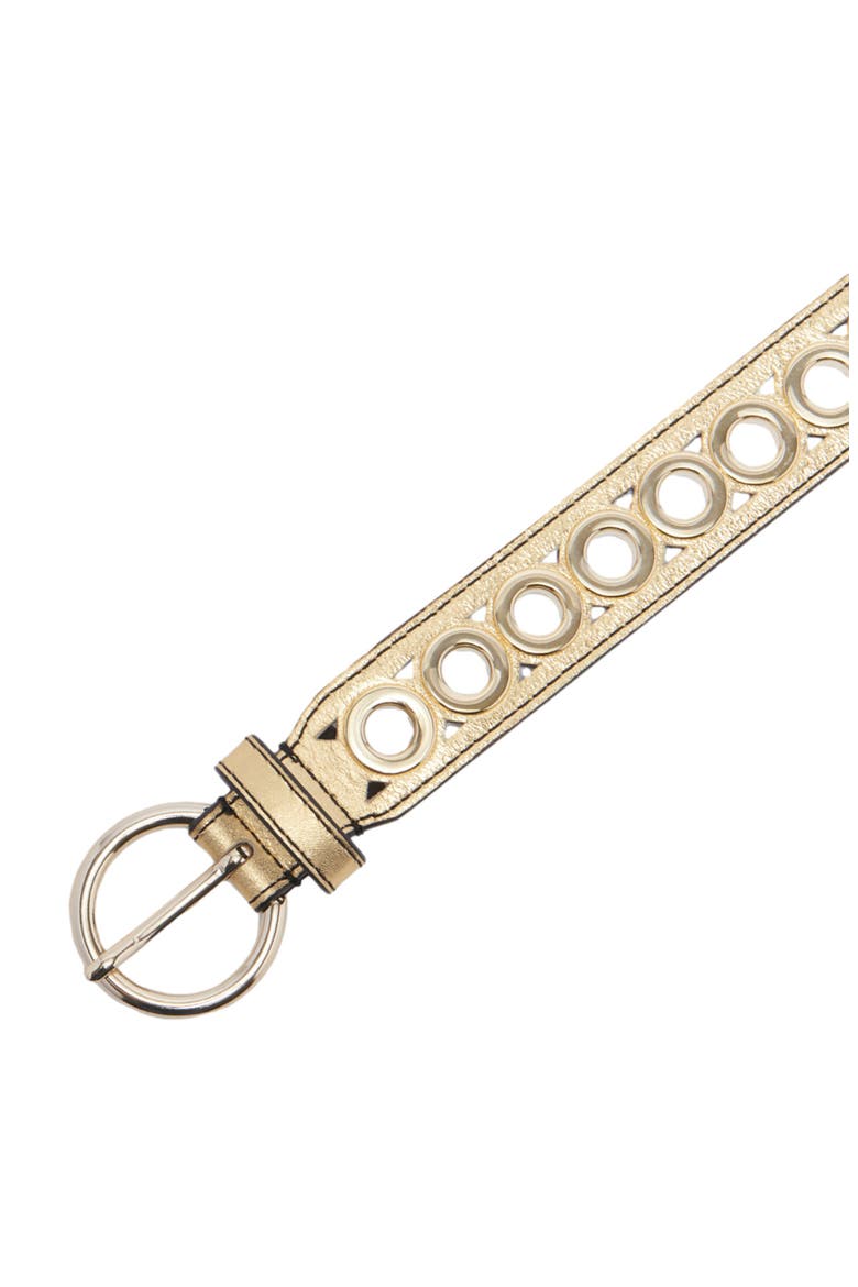 Belt with eyelets, Alternate, color, Gold