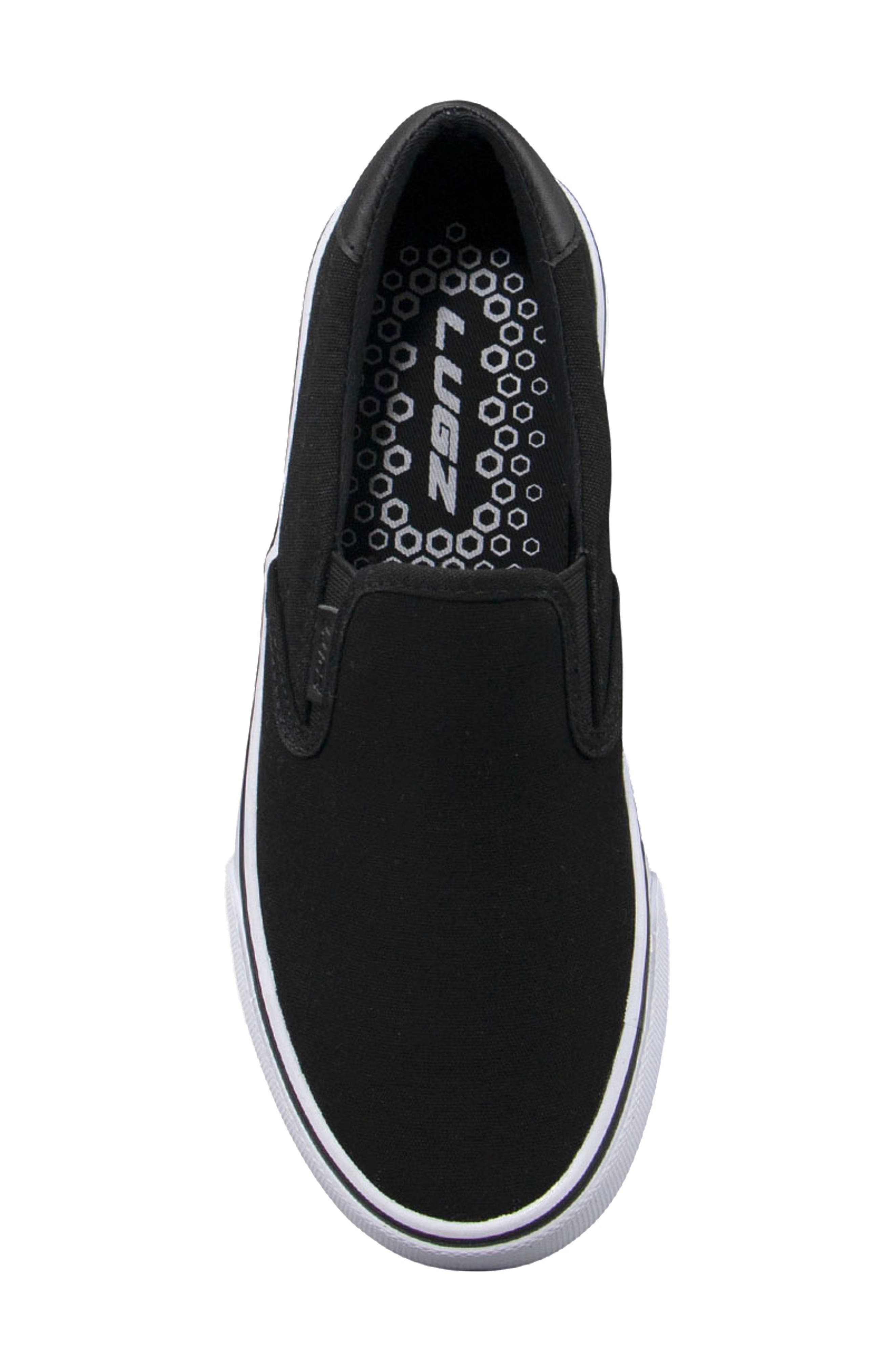 LUGZ Clipper Slip-On Sneaker, Alternate, color, Black/ White/ Black