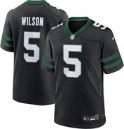 Nike Men's Nike Garrett Wilson Legacy Black New York Jets Alternate Game Jersey