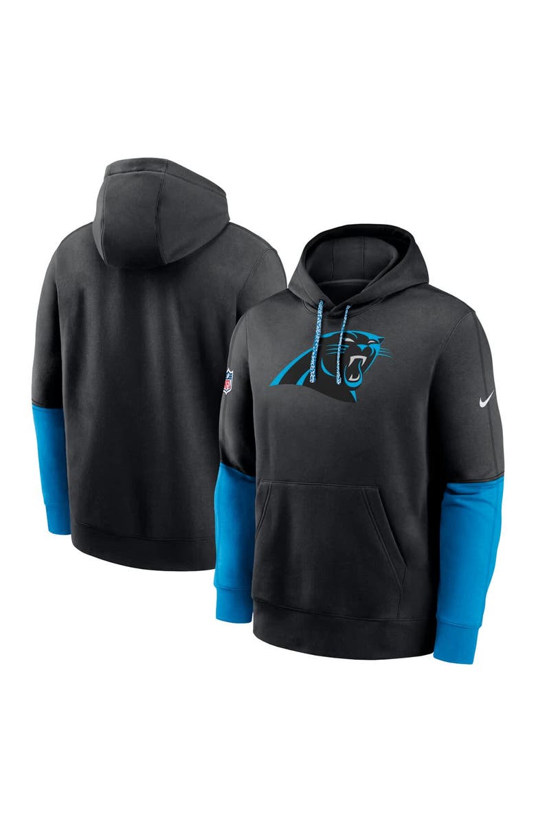 Nike Men's Nike Black Carolina Panthers 2024 Sideline Club Pullover Hoodie, Main, color, Black