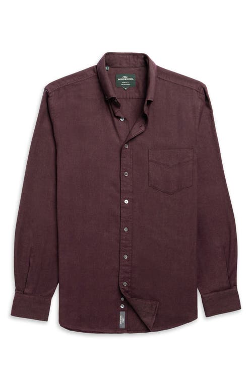 Rodd & Gunn Rodd And Gunn Barrhill Long Sleeve Slim Fit Shirt In Burgundy
