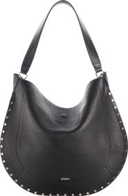 Isabel Marant Oskan Stud Bubble Leather Hobo Bag